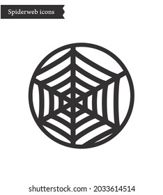 Icono de telaraña simple monotónico