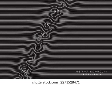 monotone striped line wavy pattern modern art background use for advertisment poster website banner landing page product package design vector eps.
