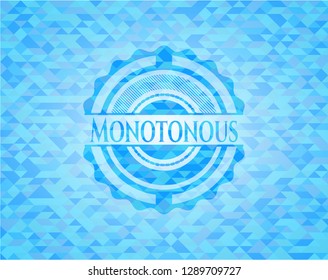 Monotonous realistic light blue mosaic emblem