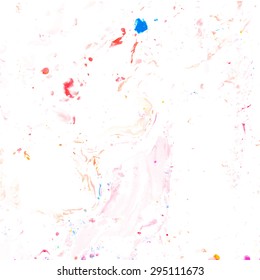 Monotype. Vector illustration of abstract texture of stone. Colorful. Ink smudges on white paper.