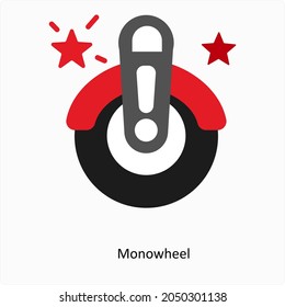 Monowheel or Can Lid Icon Concept