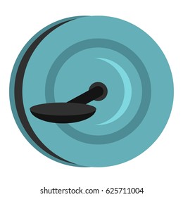 Monowheel icon flat isolated on white background vector illustration