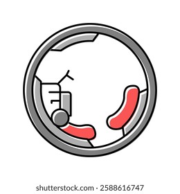 monowheel motorbike color icon vector. monowheel motorbike sign. isolated symbol illustration