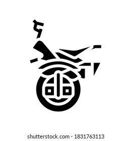 monowheel motorbike vehicle glyph icon vector. monowheel motorbike vehicle sign. isolated contour symbol black illustration