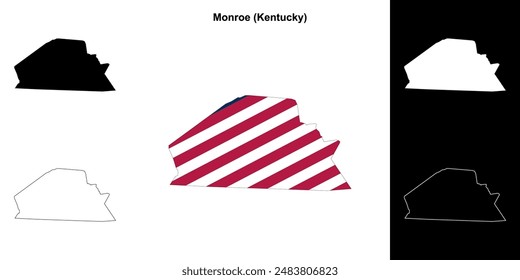 Monroe County (Kentucky) outline map set