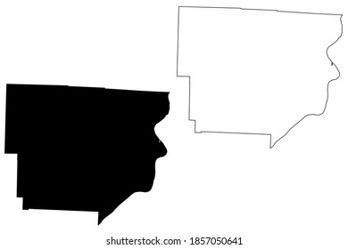 Monroe County, Ohio State (U.S. county, United States of America, USA, U.S., US) map vector illustration, scribble sketch Monroe map