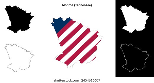 Monroe County (Tennessee) outline map set