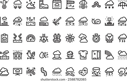 Monsoon icons High-Quality Vector Icons Collection with Editable Stroke. Ideal for Professional and Creative Projects.