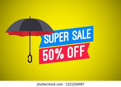 monsoon poster sale design template
