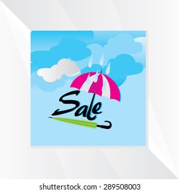 monsoon sale concept vector illustration 