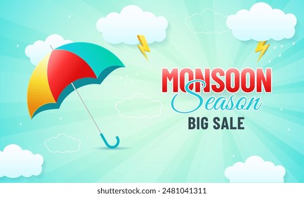 Monsoon sale poster. Monsoon sale banner, Discount, Offers, Monsoon season background