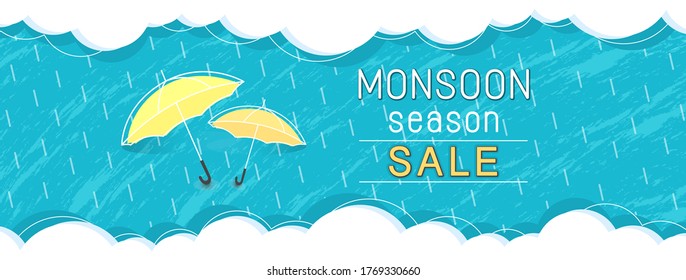 Monsoon Season Sale Banner Design