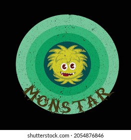 Monstar cute typography t shirt design for printing