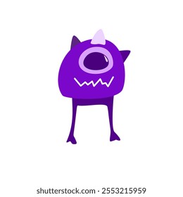 monster abstract character design, vector illustration