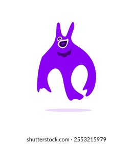 design de caractere abstrato monstro, ilustração vetorial