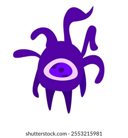design de caractere abstrato monstro, ilustração vetorial