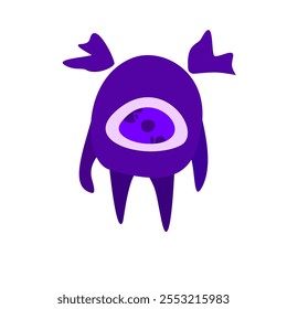 monster abstract character design, vector illustration