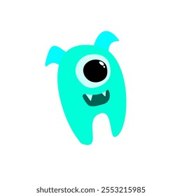 monster abstract character design, vector illustration