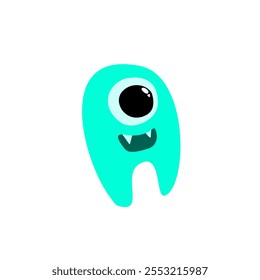 monster abstract character design, vector illustration