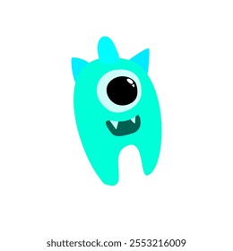 monster abstract character design, vector illustration