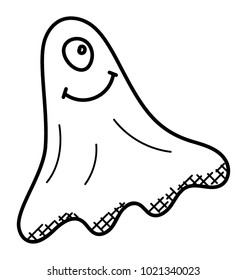 
Monster alien doodle icon 
