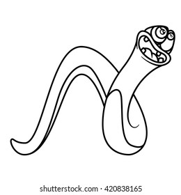 Monster alphabet coloring pages: letter N