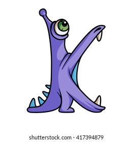 Monster alphabet: letter K