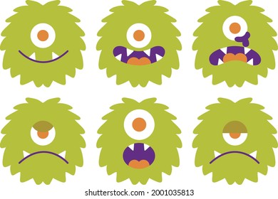 Monster B facial expression set