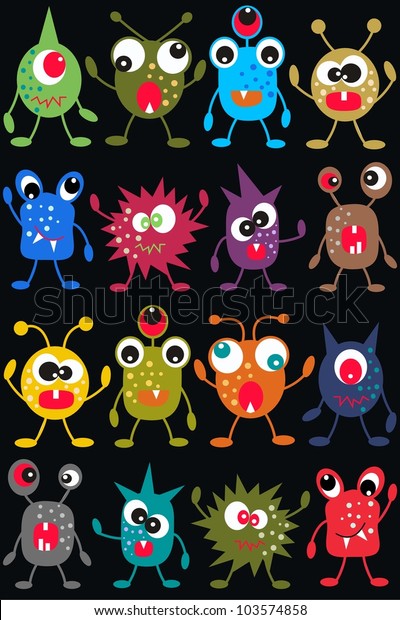 Monster Background Stock Vector (Royalty Free) 103574858