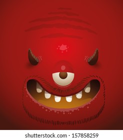 Monster background, vector