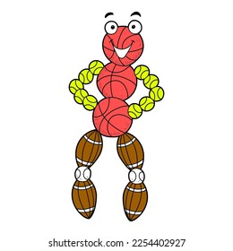 monster ball hand draw vector