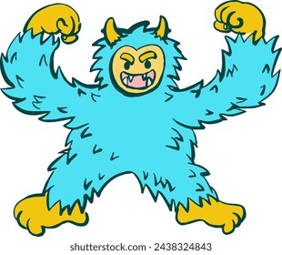 Monster big foot Mascot Vector illustration