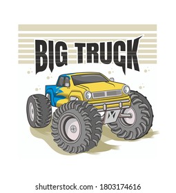 monster big truck transportation vector