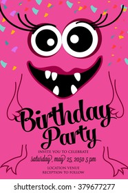 Monster birthday invitation