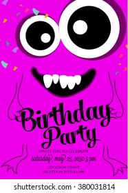 Monster birthday invitation