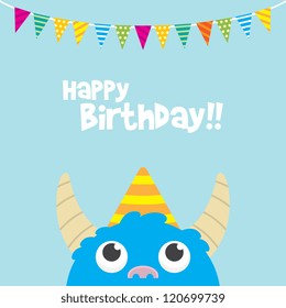 Monster Birthday Vector