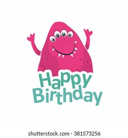 Monster Birthday. Vector illustration