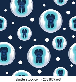 Monster blue eyes pattern illustrations.