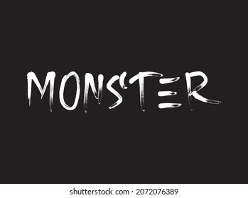 monster brush hand typeface letter