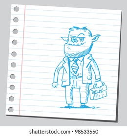 Monster-Geschäftsmann