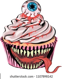 Monster cake - Pastel goth vector art 