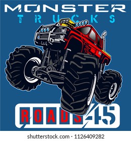 monster car club,vector car illustration