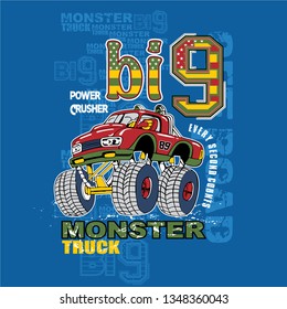 monster car club,vector car illustration - Vector