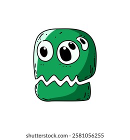 monster cartoon abstract design on white background