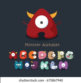 Monster Cartoon Alphabet