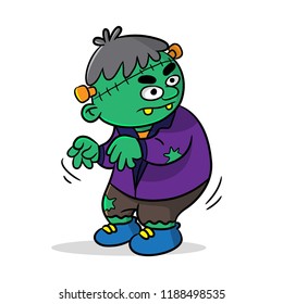 monster cartoon character, halloween character, costume party
