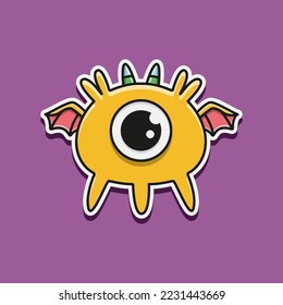 Monster cartoon character illustration design