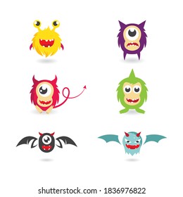 Monster cartoon character illustration vector design