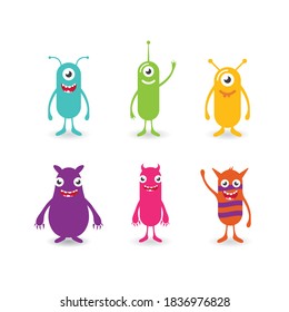 Monster cartoon character illustration vector design
