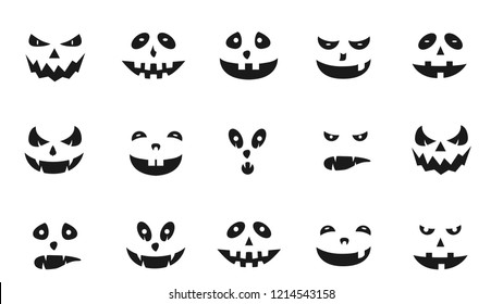 Monster Cartoon Charater Face Icons Sample Vector for Your Design